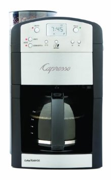 Capresso Digital Coffeemaker with Conical Burr Grinder and Glass Carafe